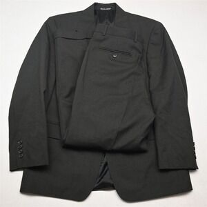 Kilburne and Finch 38S 30x30 Dark Green Gray Wool Check Mens Jacket Pants Suit